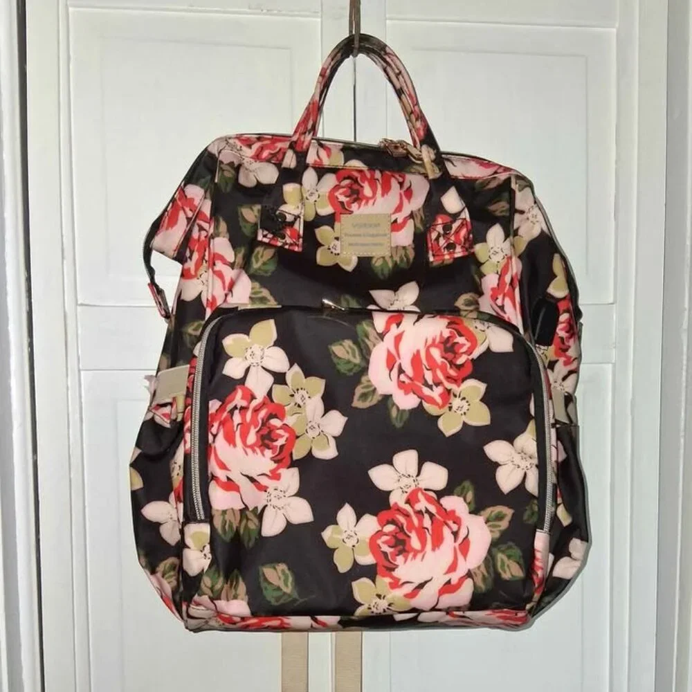 Vsnoon Floral Waterproof Laptop Backpack - Picture 1 of 7
